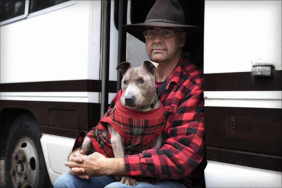 Tracy Ponich: Paul and Stormi, the blind Staffy